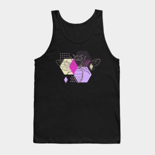 Honeycomb Bee in Violet Tank Top